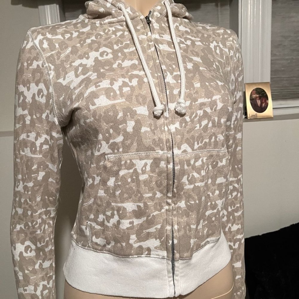 Leopard Animal Print SO lounge Life Favorite Sweatshirt Hoodie Thumb Hole XS